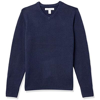 Amazon Herren Soft-Touch-Pullover mit Langen Ärmeln und V-Ausschnitt, Marineblau, XS Amazon Herren Soft-Touch-Pullover mit Langen Ärmeln und V-Ausschnitt, Marineblau, XS