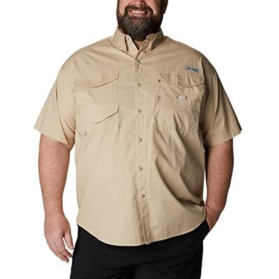 Columbia PFG Bonehead™ Herren-Hemd, kurzärmelig, Fossil, 4XT, Big-Tall Columbia PFG Bonehead™ Herren-Hemd, kurzärmelig, Fossil, 4XT, Big-Tall