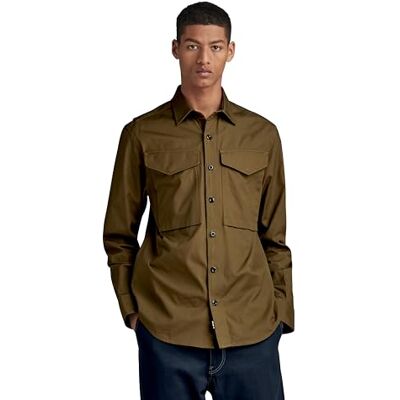 G-STAR RAW Herren Cargo Regular Hemd, Grün (Dark Olive D22971-D384-C744), M G-STAR RAW Herren Cargo Regular Hemd, Grün (Dark Olive D22971-D384-C744), M