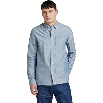 G-STAR RAW Herren One Pocket Regular Hemd, Mehrfarben (Nitro/White Oxford D24292-7665-D139), M G-STAR RAW Herren One Pocket Regular Hemd, Mehrfarben (Nitro/White Oxford D24292-7665-D139), M