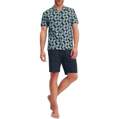CALIDA Relax Imprint Kurz-Pyjama Herren Dark Sapphire 46-48 CALIDA Relax Imprint Kurz-Pyjama Herren Dark Sapphire 46-48