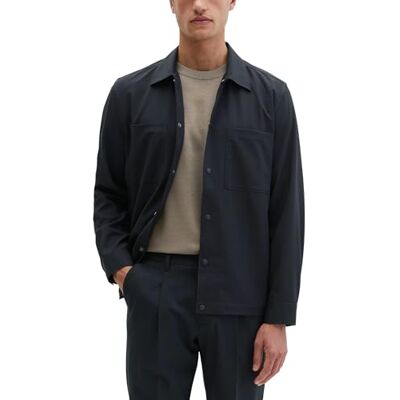 Marc O' Polo Marc OߴPolo DFB Travel Collection Herren Hemdjacke mit Brusttaschen Regular Fit, Blau (Deep Night Blue), S Marc O' Polo Marc OߴPolo DFB Travel Collection Herren Hemdjacke mit Brusttaschen Regular Fit, Blau (Deep Night Blue), S