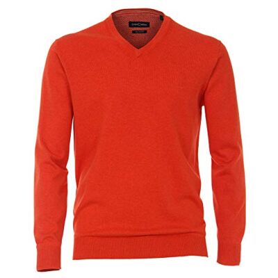 CASAMODA Herren Pullover mit V-Ausschnitt unifarben Elastischer Bund CASAMODA Herren Pullover mit V-Ausschnitt unifarben Elastischer Bund