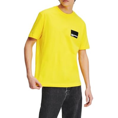 KARL LAGERFELD JEANS Herren Regular Short Sleeve Logo T-Shirt Cyber Yellow S KARL LAGERFELD JEANS Herren Regular Short Sleeve Logo T-Shirt Cyber Yellow S