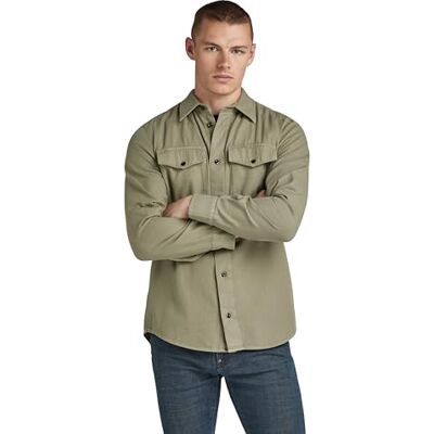G-STAR RAW Herren Marine Slim Hemd, Grün (Shamrock gd D20165-D454-B681), S G-STAR RAW Herren Marine Slim Hemd, Grün (Shamrock gd D20165-D454-B681), S