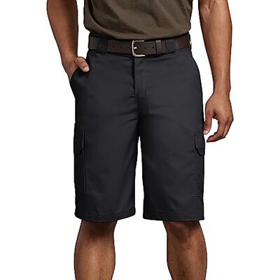 Dickies Herren-Cargo-Shorts, Normale Passform, Stretch-Twill, 28 cm, Schwarz, 48 Dickies Herren-Cargo-Shorts, Normale Passform, Stretch-Twill, 28 cm, Schwarz, 48