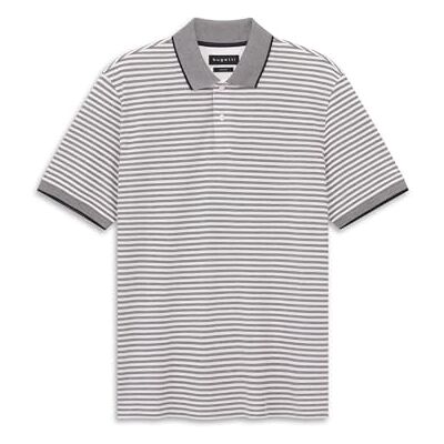Bugatti Herren Poloshirt Modern Fit aus Baumwoll-Mix mit Streifenmuster Bugatti Herren Poloshirt Modern Fit aus Baumwoll-Mix mit Streifenmuster