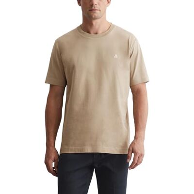 Marc O' Polo Herren T-Shirt aus Bio-Baumwolle Basic, Beige (Charleston Gray), XS Marc O' Polo Herren T-Shirt aus Bio-Baumwolle Basic, Beige (Charleston Gray), XS