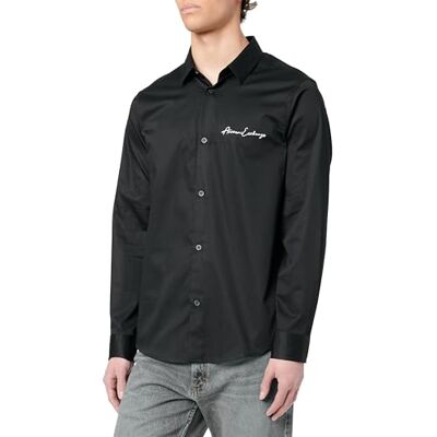 Armani Exchange Men's Essential, Logo Signature,Regular Fit,Black,L Armani Exchange Men's Essential, Logo Signature,Regular Fit,Black,L