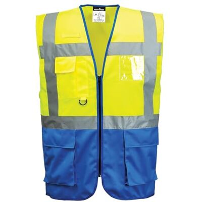 Portwest WARSCHAU EXEKUTIV WESTE, Größe: XL, Farbe: Gelb/Royal, C476YRBXL Portwest WARSCHAU EXEKUTIV WESTE, Größe: XL, Farbe: Gelb/Royal, C476YRBXL