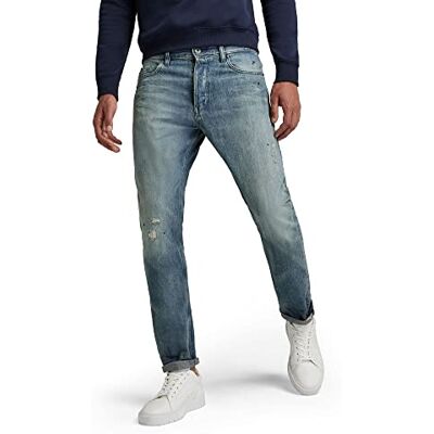 G-STAR RAW Herren Triple A Regular Straight Jeans, Blau (Faded Bay Burn Destroyed D19161-B988-C605), 27W / 30L G-STAR RAW Herren Triple A Regular Straight Jeans, Blau (Faded Bay Burn Destroyed D19161-B988-C605), 27W / 30L