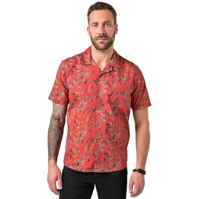 JP 1880 Herren große Größen Übergrößen Menswear L-8XL Hemd, Halbarm, Cuba-Kragen, floraler Druck, Cuba Fit rot L 845968535-L JP 1880 Herren große Größen Übergrößen Menswear L-8XL Hemd, Halbarm, Cuba-Kragen, floraler Druck, Cuba Fit rot L 845968535-L