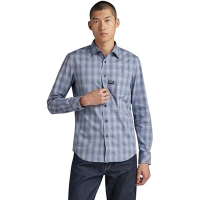 G-STAR RAW Herren Bristum 2.0 Slim Hemd, Mehrfarben (Vintage Indigo Liam Check D23553-D531-G297), S G-STAR RAW Herren Bristum 2.0 Slim Hemd, Mehrfarben (Vintage Indigo Liam Check D23553-D531-G297), S