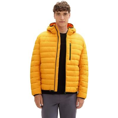 TOM TAILOR Denim Herren Lightweight Steppjacke mit Kapuze,35659 Classic orange, M TOM TAILOR Denim Herren Lightweight Steppjacke mit Kapuze,35659 Classic orange, M