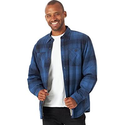 Wrangler Authentics Herren Langärmelige Hemdjacke mit Sherpa-Futter Hemd, Blau (Admiral Blue), XL Wrangler Authentics Herren Langärmelige Hemdjacke mit Sherpa-Futter Hemd, Blau (Admiral Blue), XL