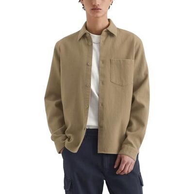 Marc O' Polo Denim Herren Hemd aus Bio-Baumwolle Regular Fit, Grün (Dusky Green), XXL Marc O' Polo Denim Herren Hemd aus Bio-Baumwolle Regular Fit, Grün (Dusky Green), XXL
