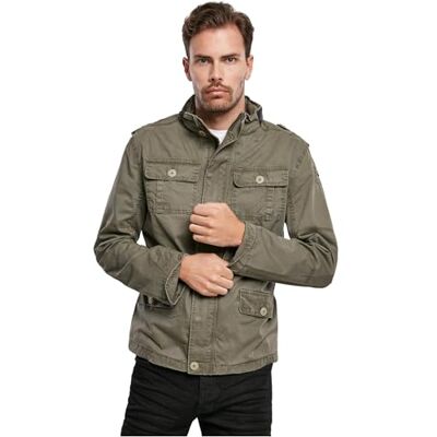 Brandit Jacke Britannia Sommer Vintage Herren ÜBERGANGSJACKE Army Outdoor Jacke, Größe:M, Farbe:Oliv Brandit Jacke Britannia Sommer Vintage Herren ÜBERGANGSJACKE Army Outdoor Jacke, Größe:M, Farbe:Oliv