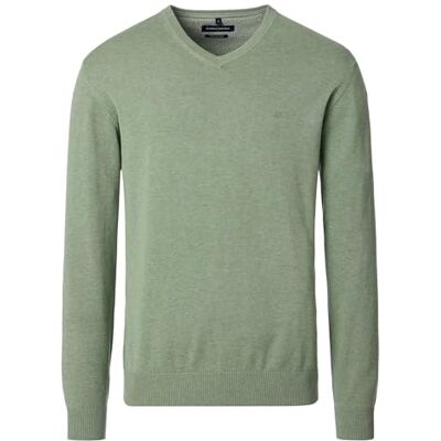 CASAMODA Herren Pullover mit V-Ausschnitt unifarben Elastischer Bund CASAMODA Herren Pullover mit V-Ausschnitt unifarben Elastischer Bund