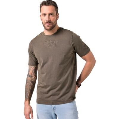 JP 1880 Herren große Größen Übergrößen Menswear L-8XL T-Shirt FLEXNAMIC®, Halbarm, Vintage Look, Badges, bis 8 XL haselnuss 6XL 846757110-6XL JP 1880 Herren große Größen Übergrößen Menswear L-8XL T-Shirt FLEXNAMIC®, Halbarm, Vintage Look, Badges, bis 8 XL haselnuss 6XL 846757110-6XL