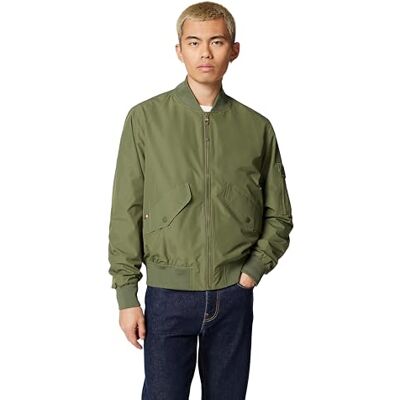 Tommy Hilfiger Herren Bomberjacke Packable mit Baseballkragen, Grün (Battle Green), M Tommy Hilfiger Herren Bomberjacke Packable mit Baseballkragen, Grün (Battle Green), M