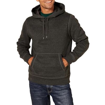 Amazon Herren Pullover-Sweatshirt Mit Kapuze, In Groß Und Schwer Erhältlich, Dunkelgrau Meliert, S Amazon Herren Pullover-Sweatshirt Mit Kapuze, In Groß Und Schwer Erhältlich, Dunkelgrau Meliert, S