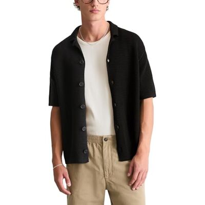 Marc O' Polo Marc OߴPolo Denim Herren Kurzarmhemd aus Bio-Baumwolle Relaxed Fit, Schwarz (Black), XL Marc O' Polo Marc OߴPolo Denim Herren Kurzarmhemd aus Bio-Baumwolle Relaxed Fit, Schwarz (Black), XL