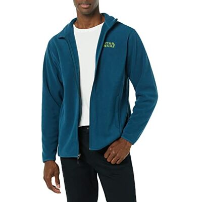 Amazon Disney Marvel Star Wars Herren Polarfleece-Jacke mit durchgehendem Reißverschluss und Stehkragen, Star Wars Logo, S Amazon Disney Marvel Star Wars Herren Polarfleece-Jacke mit durchgehendem Reißverschluss und Stehkragen, Star Wars Logo, S