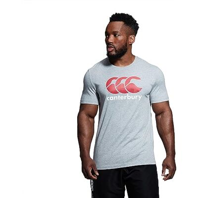 Canterbury Herren T-Shirt CCC Logo, Klassikgrau meliert/Rot/Weiß, M, E546720-92B-M Canterbury Herren T-Shirt CCC Logo, Klassikgrau meliert/Rot/Weiß, M, E546720-92B-M