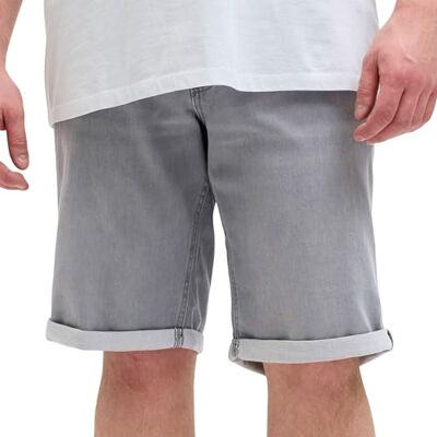 JACK&JONES PLUS Herren Jjirick Jjicon I.k. Sq 063 Sn Pls Jeansshorts, Grey Denim, 48 EU JACK&JONES PLUS Herren Jjirick Jjicon I.k. Sq 063 Sn Pls Jeansshorts, Grey Denim, 48 EU