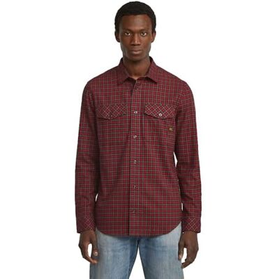 G-STAR Herren Marine Slim Long Sleeve Shirt, Mehrfarben (Baron Chibi Check D24963-d818-g907), M EU G-STAR Herren Marine Slim Long Sleeve Shirt, Mehrfarben (Baron Chibi Check D24963-d818-g907), M EU