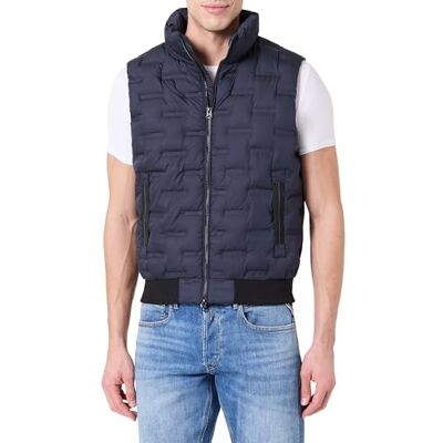 Replay Herren Weste mit Stehkragen, Blue 086 (Blau), M Replay Herren Weste mit Stehkragen, Blue 086 (Blau), M