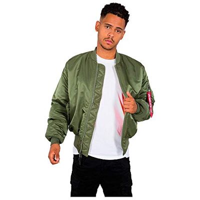 Alpha MA-1 VF 59 Long Bomberjacke für Herren Sage-Green Alpha MA-1 VF 59 Long Bomberjacke für Herren Sage-Green