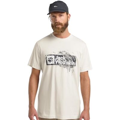 Jack Wolfskin Men's Brand T M Wood Cotton White S Jack Wolfskin Men's Brand T M Wood Cotton White S
