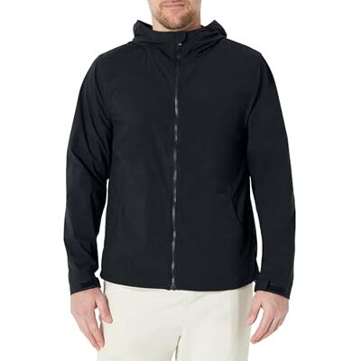 Amazon Herren Leichte Wasserabweisende Aktiv-Wanderjacke, Windjacke mit Kapuze, Schwarz, M Amazon Herren Leichte Wasserabweisende Aktiv-Wanderjacke, Windjacke mit Kapuze, Schwarz, M