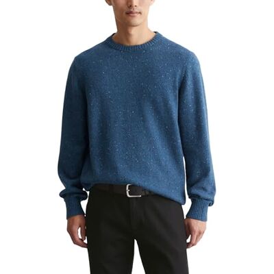 Marc O' Polo Herren Strickpullover mit Rundhalsausschnitt weich, Blau (Navy Gray), 3XL Marc O' Polo Herren Strickpullover mit Rundhalsausschnitt weich, Blau (Navy Gray), 3XL