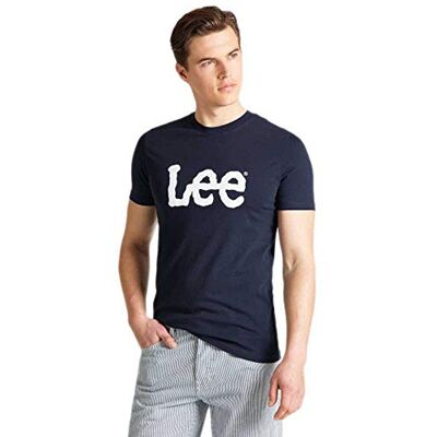Lee Herren Logo Tee T-Shirt, per Pack Blau (Navy Drop Ee), X-Large (Herstellergröße: XL) Lee Herren Logo Tee T-Shirt, per Pack Blau (Navy Drop Ee), X-Large (Herstellergröße: XL)
