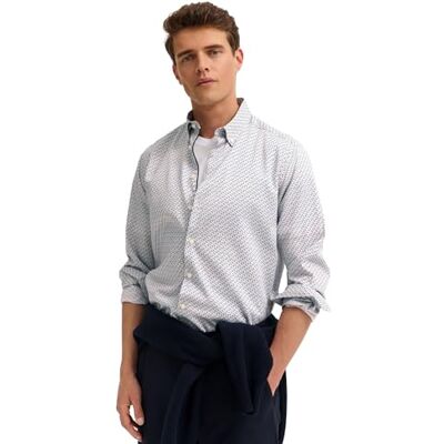 Bugatti Herren Hemd Langarm Button-Down-Kragen Baumwolle Bugatti Herren Hemd Langarm Button-Down-Kragen Baumwolle