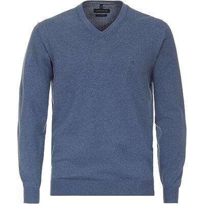 CASAMODA Herren Pullover mit V-Ausschnitt unifarben Elastischer Bund CASAMODA Herren Pullover mit V-Ausschnitt unifarben Elastischer Bund