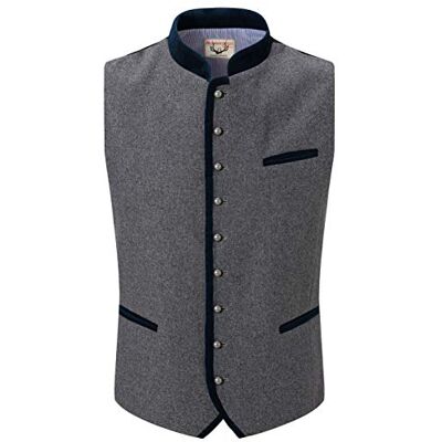 Stockerpoint Herren Alonso Trachtenweste, grau Nachtblau, 58 Stockerpoint Herren Alonso Trachtenweste, grau Nachtblau, 58
