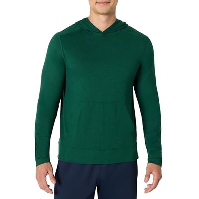Amazon Herren Sportliches, weiches, leichtes Funktions-Kapuzen-Sweatshirt fürs Fitnessstudio, Grün Space-dye, XL Amazon Herren Sportliches, weiches, leichtes Funktions-Kapuzen-Sweatshirt fürs Fitnessstudio, Grün Space-dye, XL