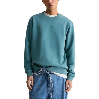 Marc O' Polo Marc OߴPolo Denim Herren Sweatshirt aus Bio-Baumwolle mit Logo, Blau (North Sea), XL Marc O' Polo Marc OߴPolo Denim Herren Sweatshirt aus Bio-Baumwolle mit Logo, Blau (North Sea), XL