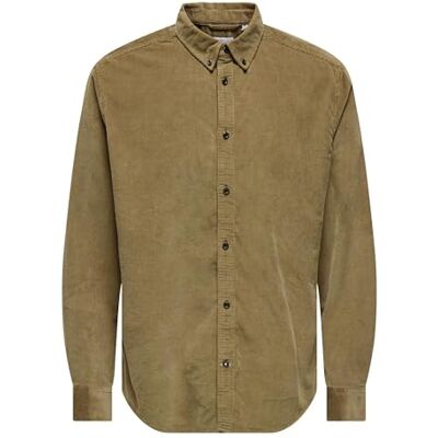 Only & Sons Herren Onsmichael 18W Reg Cord Stretch Ls, Otter, Medium Only & Sons Herren Onsmichael 18W Reg Cord Stretch Ls, Otter, Medium