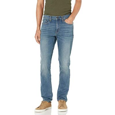 Amazon Herren Slim-Fit-Jeans Auslauffarben, Mittelblau Vintage, 36W / 33L Amazon Herren Slim-Fit-Jeans Auslauffarben, Mittelblau Vintage, 36W / 33L