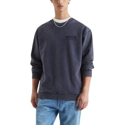 Marc O' Polo Denim Herren Sweatshirt aus Bio-Baumwolle Relaxed Fit, Blau (True Navy), S Marc O' Polo Denim Herren Sweatshirt aus Bio-Baumwolle Relaxed Fit, Blau (True Navy), S
