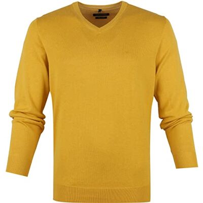 CASAMODA Herren Pullover mit V-Ausschnitt unifarben Elastischer Bund CASAMODA Herren Pullover mit V-Ausschnitt unifarben Elastischer Bund
