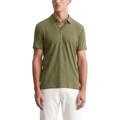 Marc O' Polo Herren Kurzarm-Poloshirt aus Bio-Baumwolle Shaped Fit, Grün (Oak Ash), XS Marc O' Polo Herren Kurzarm-Poloshirt aus Bio-Baumwolle Shaped Fit, Grün (Oak Ash), XS