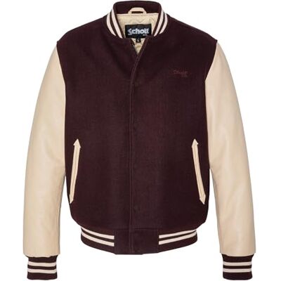 Schott NYC LC8705X Herrenjacke, Bordeaux/Beige, Größe L, Bordeaux/Beige, L Schott NYC LC8705X Herrenjacke, Bordeaux/Beige, Größe L, Bordeaux/Beige, L
