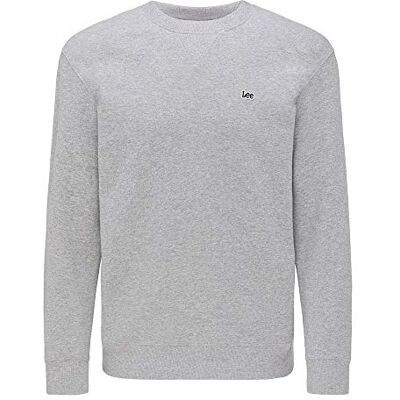 Lee Herren Plain Crew Grey Mele Sweatshirt, Grau (Grey Mele Mp), M EU Lee Herren Plain Crew Grey Mele Sweatshirt, Grau (Grey Mele Mp), M EU