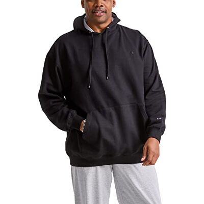 Champion Herren Fleece-Hoodie, Standard-Passform, Mittelschwer, Erhältlich in Regular und Big & Tall Kapuzenpullover, Schwarzes C-Logo, Klein Champion Herren Fleece-Hoodie, Standard-Passform, Mittelschwer, Erhältlich in Regular und Big & Tall Kapuzenpullover, Schwarzes C-Logo, Klein