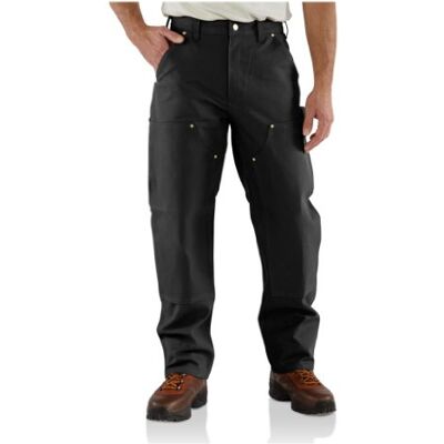 Carhartt Arbeitshosen Hosen Duck Double Front Logg B01, schwarz, W46L30 Carhartt Arbeitshosen Hosen Duck Double Front Logg B01, schwarz, W46L30
